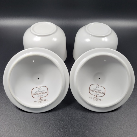Noritake Progression Au Naturel‎ White Individual Casserole w/ Lid Set Lot of 2 - Picture 6 of 12